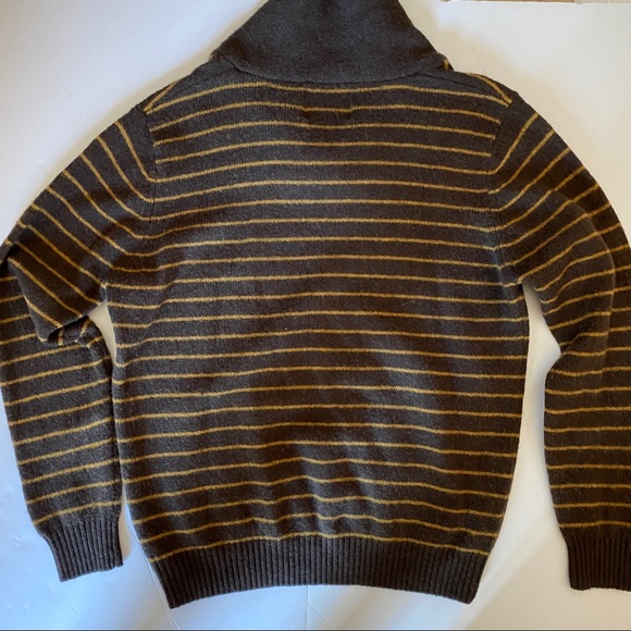 SpringField Brown Original Lambswool Cowlneck Striped Sweater - Picture 5 of 8